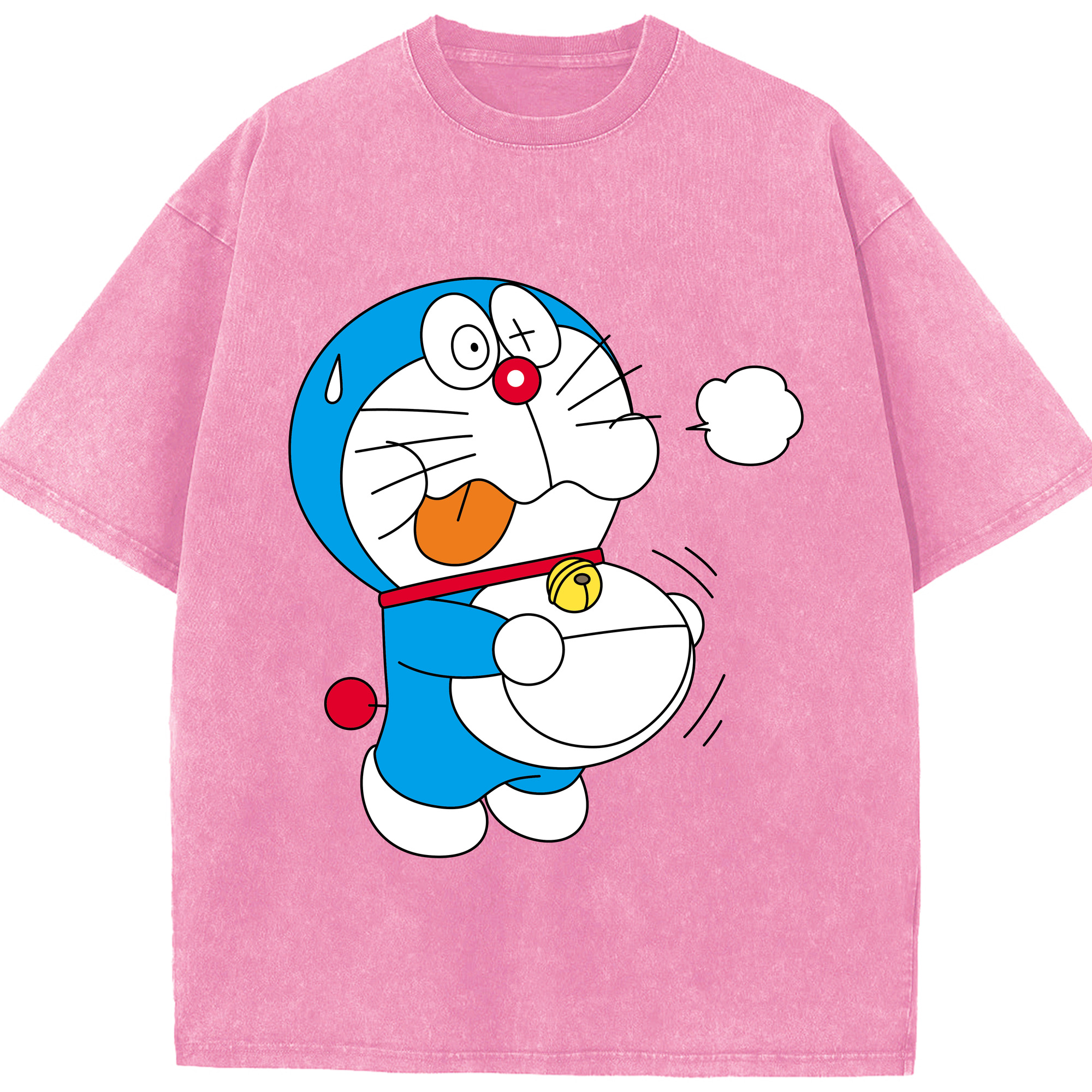 （画像用） ドラえもん Doraemon 綿100% ヴィンテージ風 半袖Tシャツ（フロントプリント）